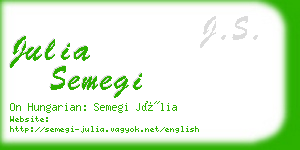 julia semegi business card